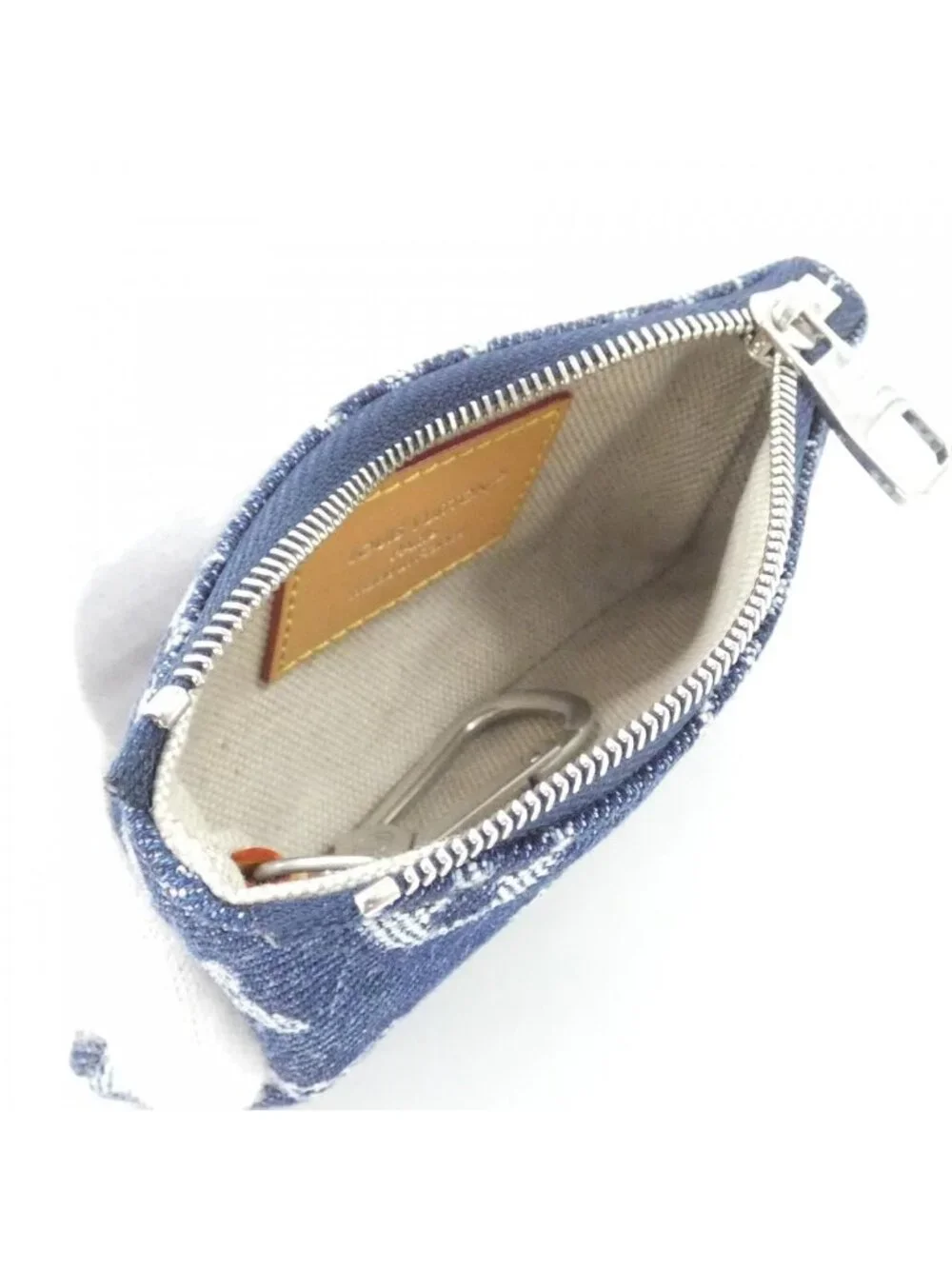 Louis Vuitton Monogram Flower Denim Pochette Cles Coin & Key Case Key Holder